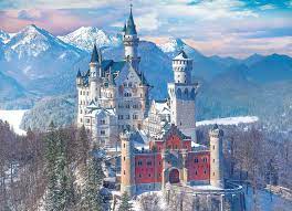 Made from recycled board and printed with vegetable based ink. Puzzle Eurographics 1000 Pieces Neuschwanstein Castle In Winter 1001puzzle Com