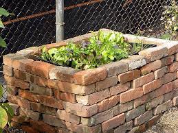 Ps 102 Dry Stacked Bricks Make A Sip Brick Garden Raised Garden Building Raised Vegetable Garden