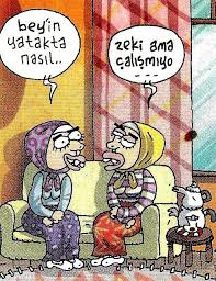 oguz topoglu bey in yatakta nasil zeki ama calismiyor karikatur mizah komik resimler