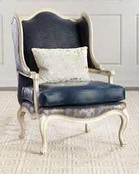 Living Room Furniture Dining Chairs At Neiman Marcus Horchow Leather Wingback Chair Leather Wing Chair Wing Chair