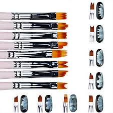 Artlalic 8pcs Nail Art Brush Set Smile Moon Shaped Acrylic French Uv Gel Polish Gradient Color Tips 3d Diy Painting Drawing Liner Pen Your Dream Toys Art Brushes Nail Art