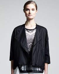 Helmut Lang Lacquered Cropped Biker Jacket Cropped Biker Jacket Jackets Biker Jacket