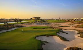 United arab emirates, city of dubai, palm jumeirah monorail. Trump International Golf Club Dubai Parcours De Golf