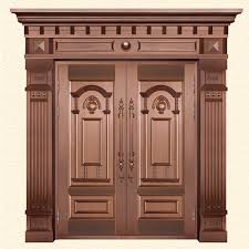 The front entrance of your home is the focus for anyone coming to your house. Source Modern House Exterior Door Double Tempered Glass Pure Copper Door Villa Entry Front Wooden Main Door Design Front Door Design Wood Door Design Interior