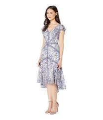 Taylor Ruffle Sleeve V Neck Lace Dress At 6pm Lace Dress Dresses Ruffle Sleeve