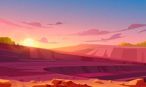 Free for commercial use no attribution required high quality images. Download Open Cast Mining Quarry At Sunset For Free Anime Background Cartoon Background Aesthetic Backgrounds