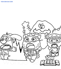 Printable drawings and coloring pages. Talking Tom Heroes Coloring Pages Print For Free