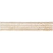 A fresh take on classic marble trim, this crema marfil chair rail will accentuate your new kitchen or bathroom tile design perfectly. Chair Rail Crema Marfil Series Capitol Glass Tile