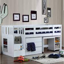 Shop bunk beds,children's beds, cabin beds & novelty beds for kids. Neutron White Wood Mid Sleeper Bed For Kids With Stairs The Children S Furniture Company
