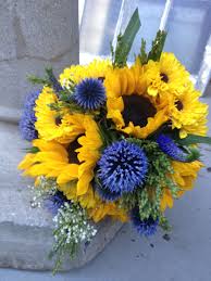 Navy dresses and yellow bouquets at rustic estate wedding in ladue, missouri. Flower Coasters Sunflower Bouquet Yellow Craftycatplates Vtwctr