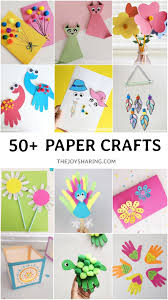 Find fun and creative kids craft ideas here! 50 Paper Crafts For Kids Paper Crafts Paper Crafts For Kids Crafts