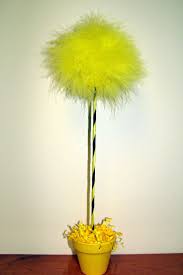 Truffula Trees From The Lorax By Dr Seuss Marabou Puff Feather Pompom Topiaries Dr Seuss Baby Shower Seuss Baby Shower Dr Seuss Birthday Party