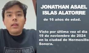 Localizan a menor Jonathan Asael desaparecido en Hermosillo