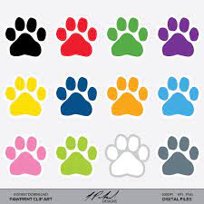 Paw Prints Digital Clip Art Paw Print Clipart Instant Etsy In 2020 Paw Print Clip Art Clip Art Digital Clip Art