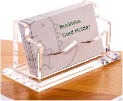 Plastic holders have good durability. Buy Sanrui Business Card Holder Desk Card Display Stand Acrylic Show Your Business 1 Slot Holds About 50 Cards Clear 1 Pack 1 Cell H Online In Indonesia B092yz1p8h
