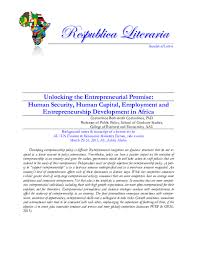 Unlocking human capital for a prosperous nepal (p167531). Pdf Unlocking The Entrepreneurial Promise Human Security Human Capital Employment And Entrepreneurship Development In Africa Costantinos Berhutesfa Costantinos Academia Edu