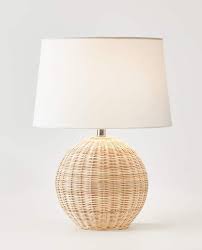 Jamie young xanadu 24 wide black rattan side table. Image Of The Product Rattan Lamp Rattan Lamp Lamps Living Room Lamp