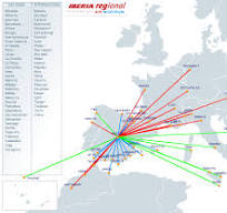 Iberia Regional Air Nostrum route map