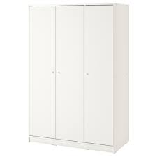 Dilengkapi dengan tiang sebagai hanger pakaian, dan lemari kabinet bagian bawah untuk menyimpan berbagai aksesoris. Kleppstad Lemari Pakaian 3 Pintu Putih 117x176 Cm Ikea Indonesia