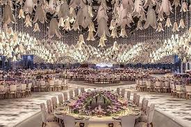 Casual, cozy, classic, and convivial themes populate our anniversary party invites. Floral Canopies To Sparkling Crystals 14 Chic Glam Hanging Wedding Decor Ideas Her World Singapore
