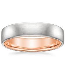 Choose to say i will with either a plain rose gold band or enhance your we've men's wedding bands and women's wedding bands, and the rose gold metal looks elegant, timeless and exclusive. Men S Rose Gold Wedding Bands Brilliant Earth
