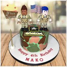 Discover how to carve a tank out of cake from the amazing decorating tips here! Mau S Cupcake Roblox Army Themed Cake Cupcakes For Mako S 4th Birthday Thank You Very Much Ms Grisha Happy Birthday Mako Facebook