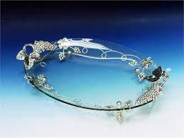 gumus kaplama oval cam tepsi gumus tepsi kaplan