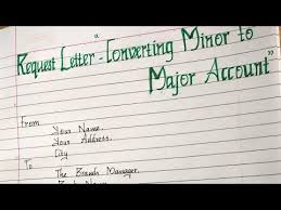 Use this sample letter to tell your bank or credit union that you found a payment taken out of your bank account that you did not authorize. Request Letter To Convert Minor Bank Account To Major How To Write A Letter Neatly Youtube