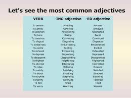 List Of Words Ending In Ing And Ed In English Eslbuzz Learning English Adjectives Verbs Adjectives Learn English Grammar