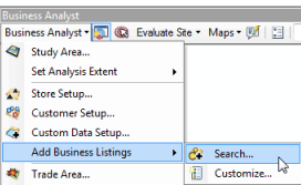 Add Business Listings Tool Arcmap Documentation
