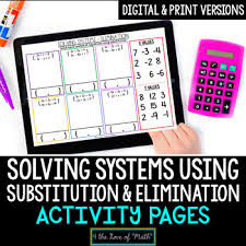 Solve a system of equations using elimination calculator. Solving Systems Of Equations Using Substitution And Elimination Digital Pages