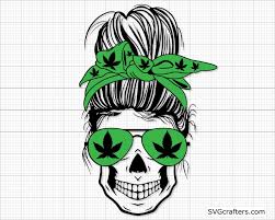 Download Weed Momlife Svg Stoner For Life Svg Messy Bun Svg Svgcrafters