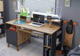 Es gibt kleine schreibtische und riesengroße. Schreibtisch Skandi Buro Jugendzimmer 140x63cm Graphit Wotan Eiche Schreibtische Kinder Jugendzimmer Feldmann Wohnen Gmbh Online Shop