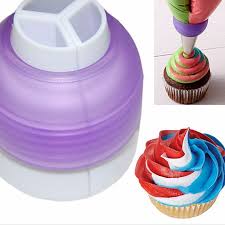 1 Pcs 3 Holes Cake Decoration Converter Mix 3 Colors Icing Piping Nozzle Converter For Cupcake Nozzle Conve Piping Icing Cake Decorating Tools Decorating Tools