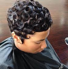Here is my natural care hair routine when i want to put less heat on my actual hair. Pin Curls Short Hair Styles Pixie Pin Curls Short Hair How To Curl Short Hair