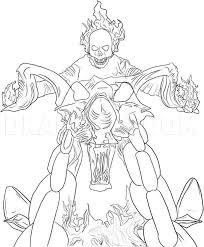 The coloring of the bike even mirrors bowser himself. How To Draw Ghost Rider Coloring Page Trace Drawing