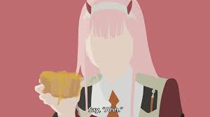 Darling in the franxx, zero two x hiro, romance, couple, profile view. Zero Two 2 Minimalist Wallpapers 1920x1080 Darlinginthefranxx