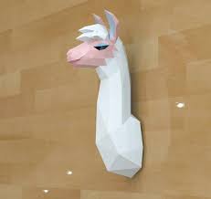 Llama Papercraft Llama Papercraft Llama Plush Stuffed Etsy In 2021 Paper Crafts 3d Paper Crafts Papercraft Templates