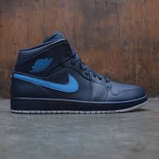 Nike Air Jordan 1 Mid Navy Obsidian University Blue White Sneakers Box University Blue Jordan 1 Mid
