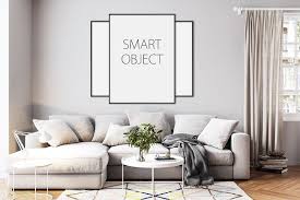Frame Mockup Vertical Horizontal Psd Mockup Free Mockups Psd Wall Art Living Room Abstract Landscape Painting Landscape Prints