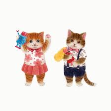 사진 설명이 없습니다 고양이 그림 일러스트레이션 귀여운 동물 사진