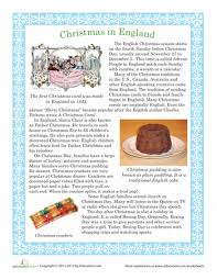 Christmas In England Worksheet Education Com Christmas In England English Christmas Christmas Worksheets