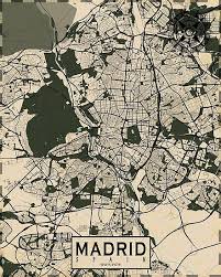 Locate madrid hotels on a map based on popularity, price, or availability, and see tripadvisor reviews, photos, and deals. Madrid City Map Of Spain Old Vintage Poster By Demap Map Of Spain Vintage Posters Spain Print