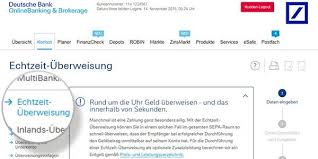 Echtzeit Uberweisung Deutsche Bank Privatkunden