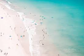 Beach Love V Aerial Beach Photo Pink Sandy Beach With Surfers