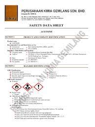 Lot 2, lorong 1, kawasan perusahaan pkns batu 17,48300, rawang, selangor darul ehsan, malaysia. Sds Acetone Pkg Pdf Fires Safety
