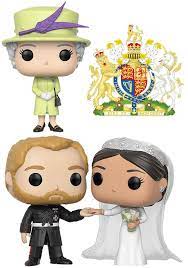 Bonecos Pop Casamento Real Duque E Duquesa De Sussex E A Rainha Elizabeth Ii Rainha Elizabeth Casamento Real Elizabeth Ii