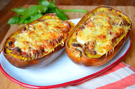 Courge Spaghetti A La Bolognaise Bolognese Spaghetti Squash Boats Courge Spaghetti Courge Recette Bolognaise