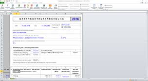 Muster Betriebskostenabrechnung In Excel