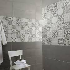 Meubles salle de bains gris rouge blanc allia lovely espace aubade meuble salle de bain bois. Faience Mur Mix Blanc Gris Decor Tadelak L 25 X L 75 Cm Leroymerlin Carrelage Carreaudecimen Idee Salle De Bain Carrelage Salle De Bain Salle De Bain Grise